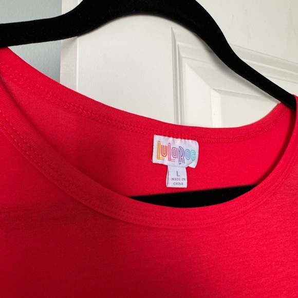 NWT Lularoe Julia dress. Size L / Large. Solid red. - Picture 3 of 5